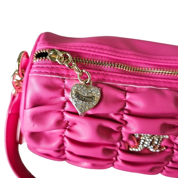 NEW Juicy Couture Run The World Pink Quilted Women's Shoulder Bag - Picture 6 of 6
